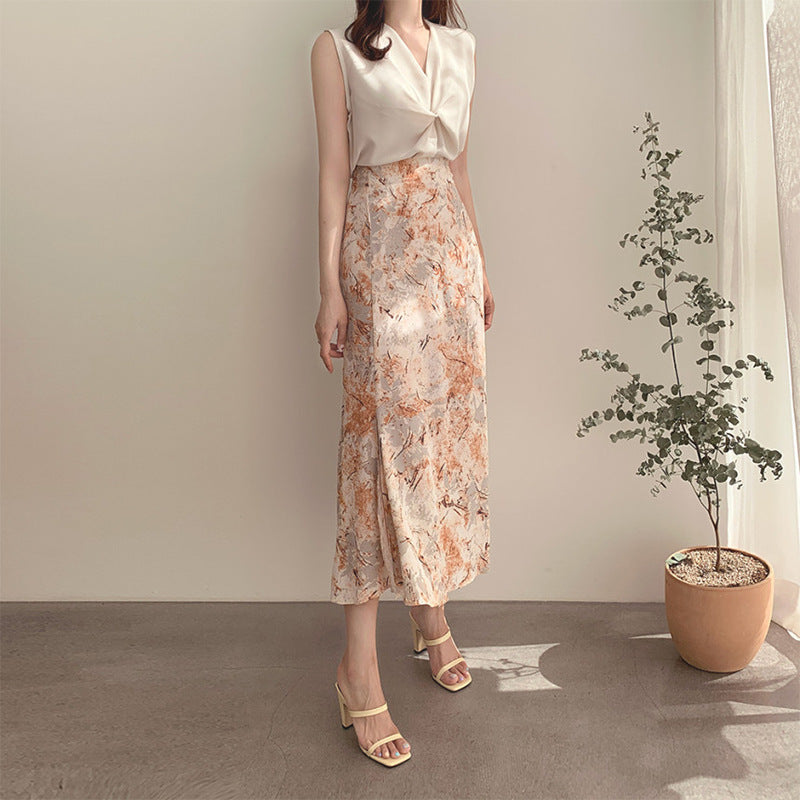 Jupe Amara Imprimé Floral Peinture à l’Huile