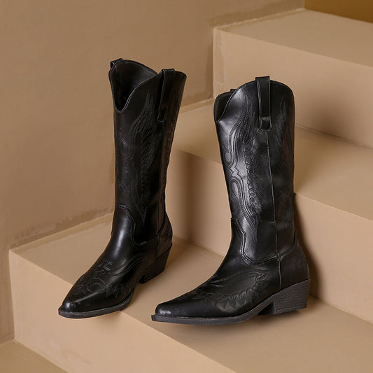 Bottines Femme Piedex Western – Talon Épais et Pointu