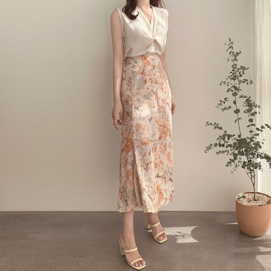 Jupe Amara Imprimé Floral Peinture à l’Huile