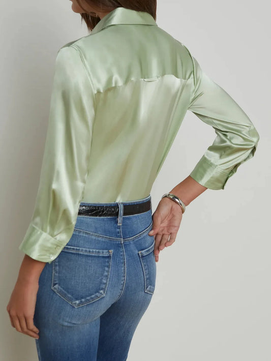 Chemise Lunea Satin Doux & Col Élégant