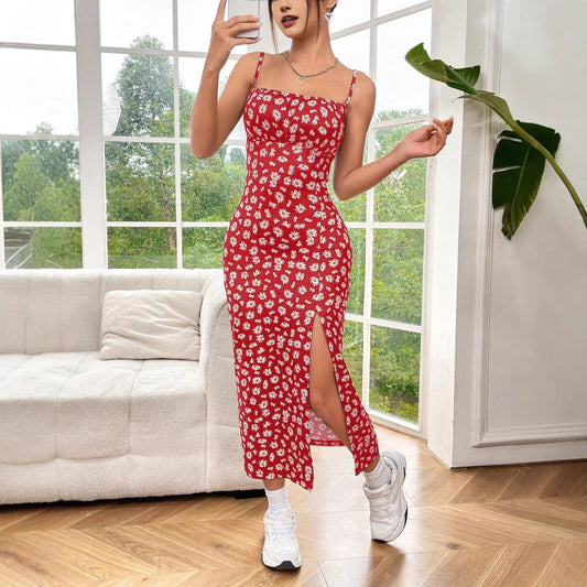 Robe Naila Longue Coupe Droite à Imprimé Léopard