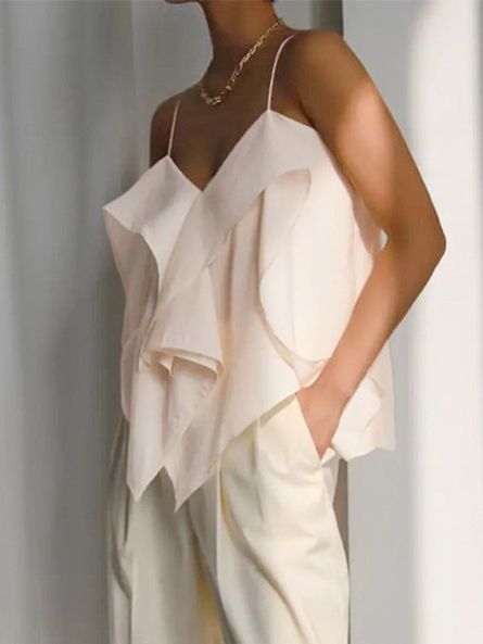 Top Aléna Décolleté Volanté & Fines Bretelles