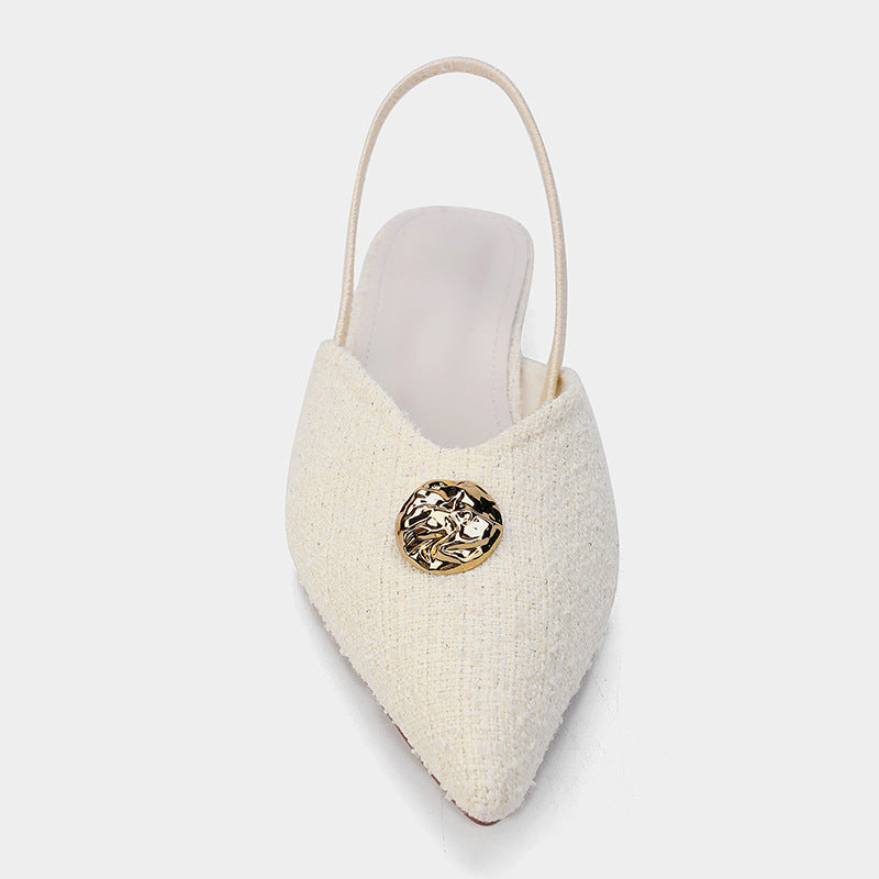 Escarpins Éloïse Talon Fin Avec Décolleté Façon Sandale