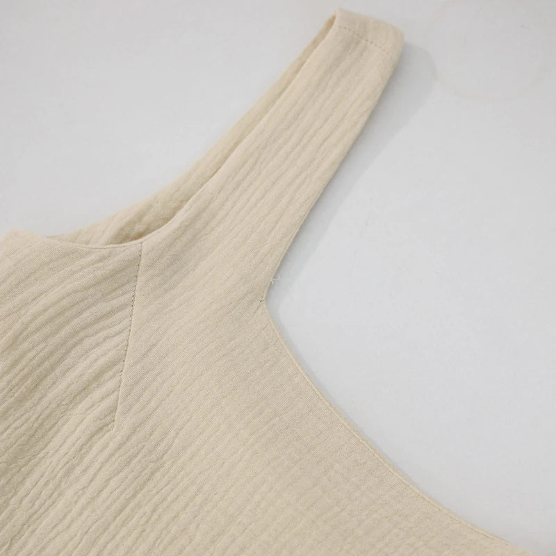 Robe Calanque — Midi Gaze de Coton & Fente Latérale