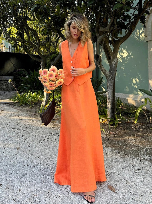 Ensemble Élégance Naturelle - Chic Bureau & Fraîcheur d'Été