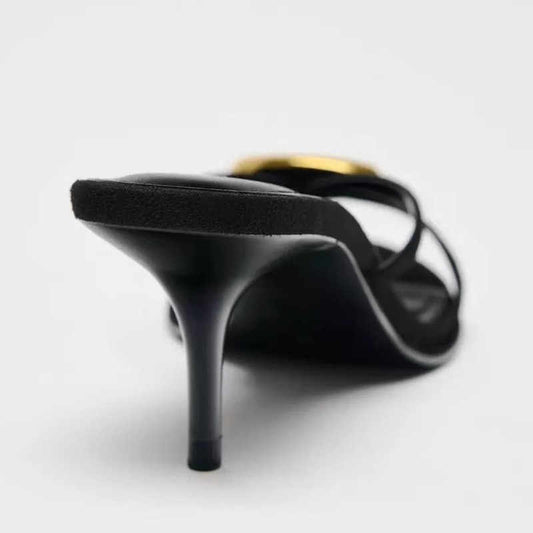 Sandales Maëva Talon Petit Avec Boucle Métallique