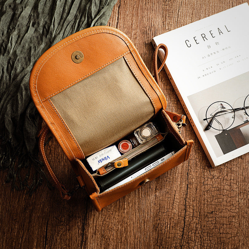 Sac Épaule en Cuir Véritable – Mini Élégant Parisien