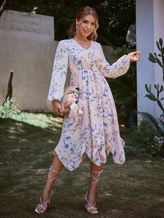 Robe Isaline Élégance Champêtre à Imprimé Bohème