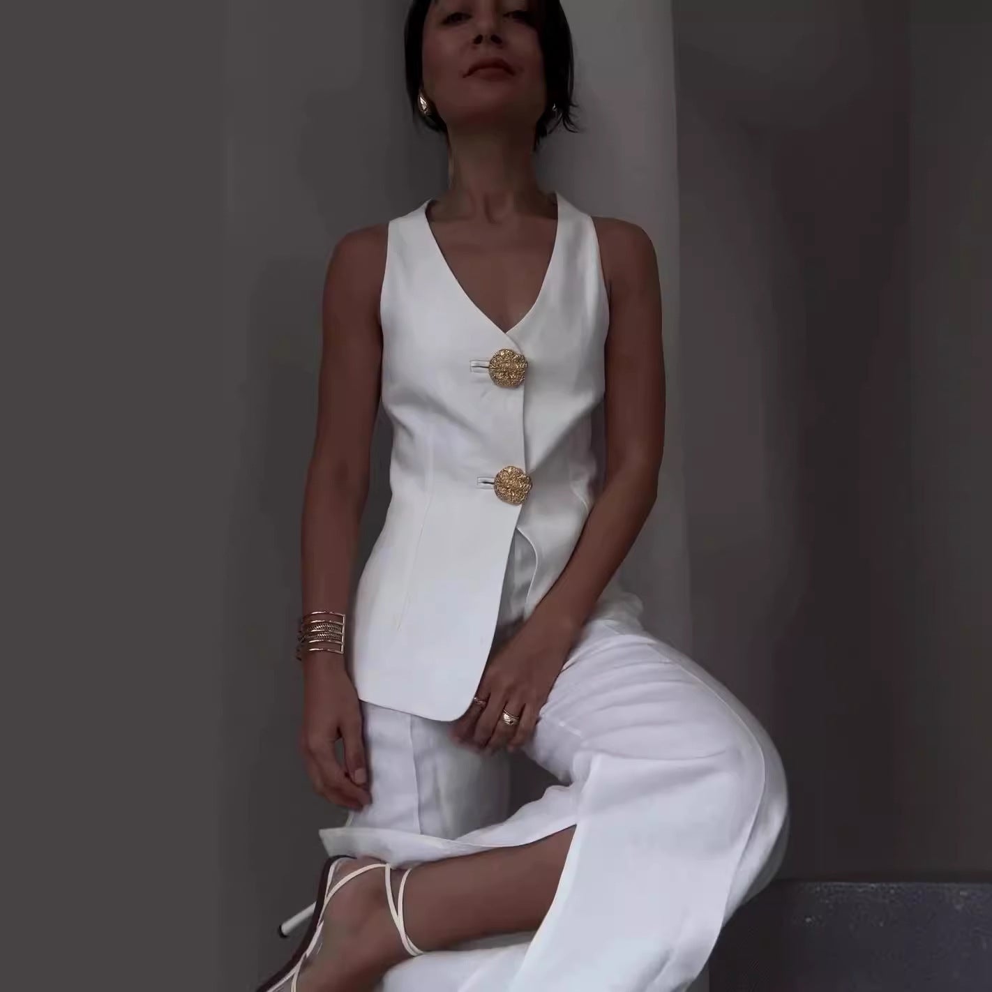 Ensemble Slim Fit Sans Manches