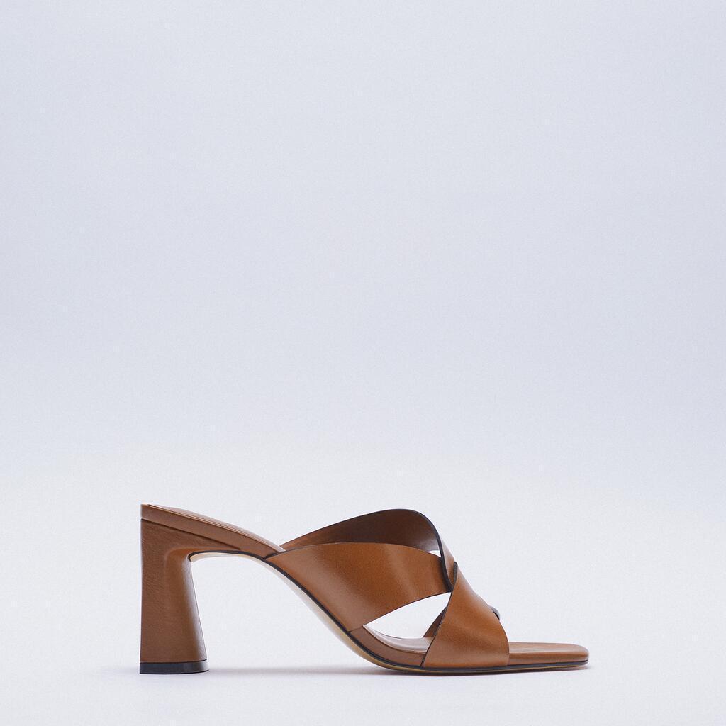 Sandales Irina Cuir Véritable & Talon Carré