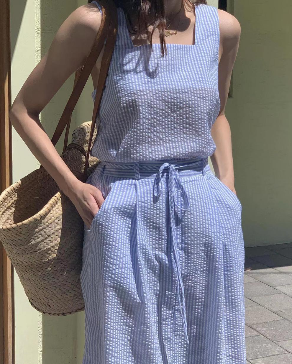 Ensemble Maëlys Élégance Minimaliste à Taille Haute