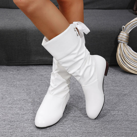 Bottes Laya Mi-Mollet Élégantes et Confortables à Talon Épais