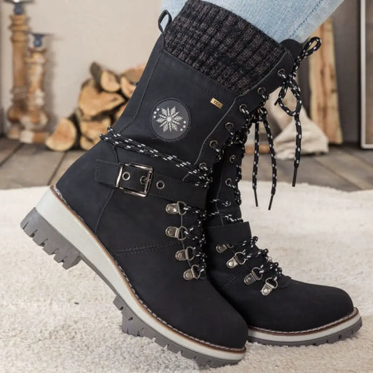 Bottes Piedex Martin d'Hiver à Talons Carrés : Élégance et Confiance au Quotidien