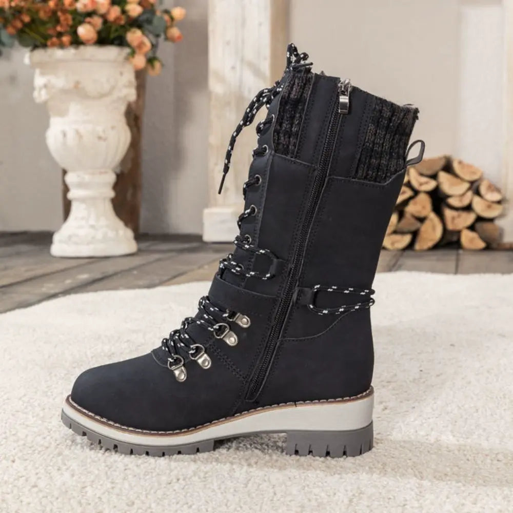 Bottes Piedex Martin d'Hiver à Talons Carrés : Élégance et Confiance au Quotidien