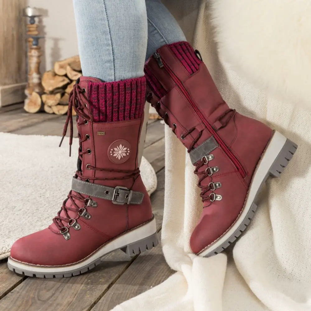 Bottes Piedex Martin d'Hiver à Talons Carrés : Élégance et Confiance au Quotidien