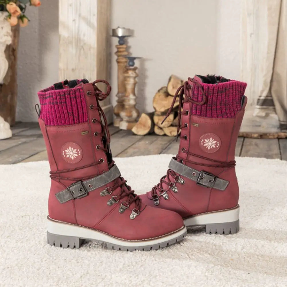 Bottes Piedex Martin d'Hiver à Talons Carrés : Élégance et Confiance au Quotidien