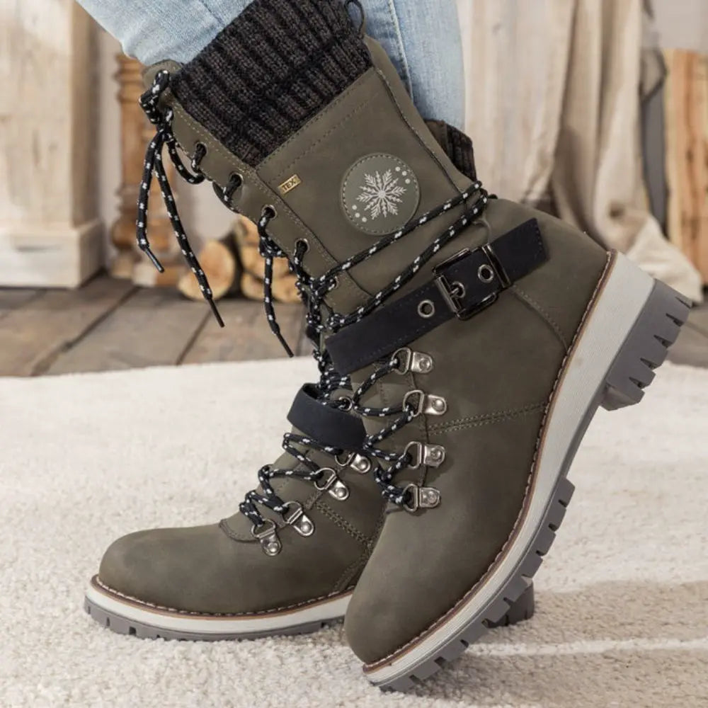 Bottes Piedex Martin d'Hiver à Talons Carrés : Élégance et Confiance au Quotidien