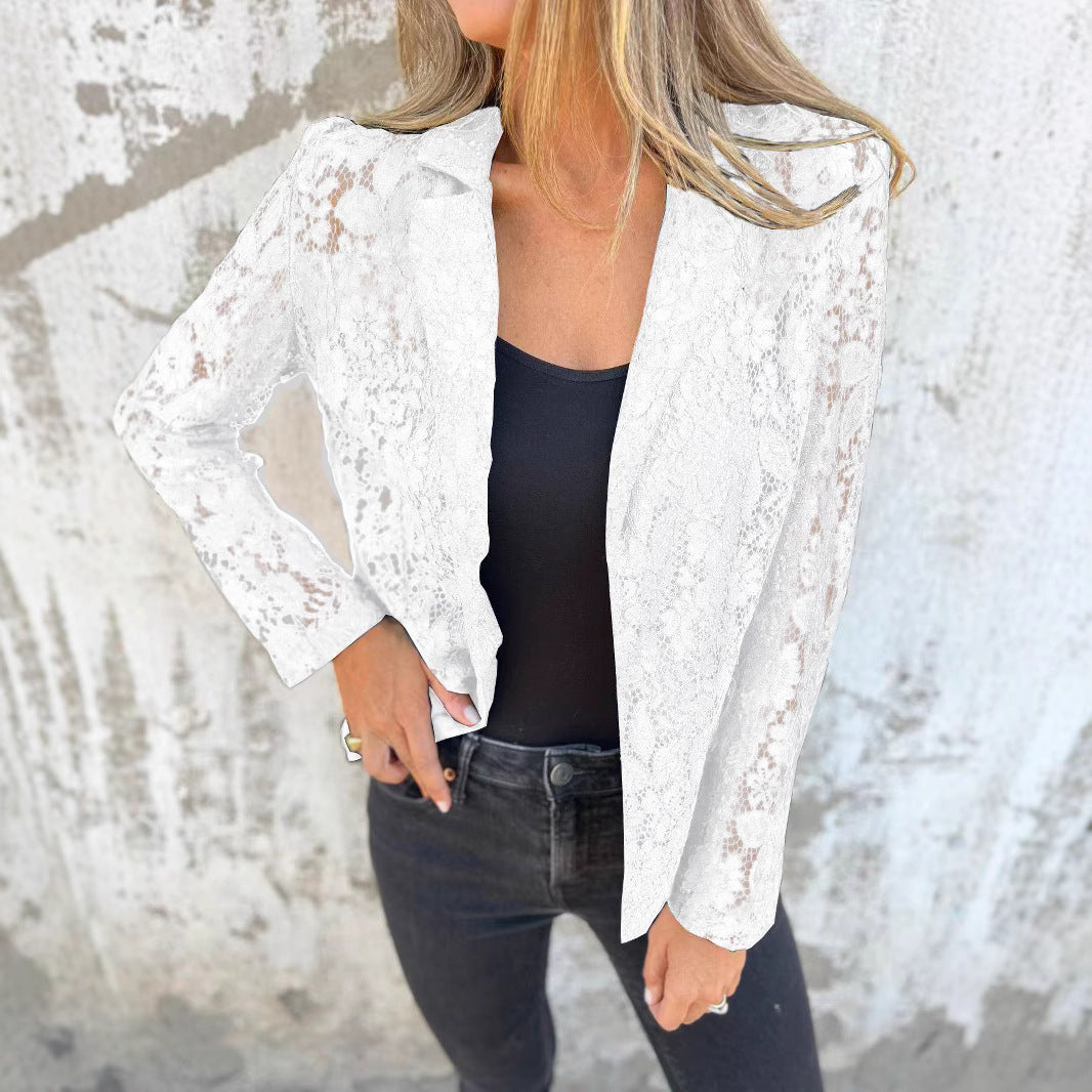 Blazer Arlène en Dentelle Texturée