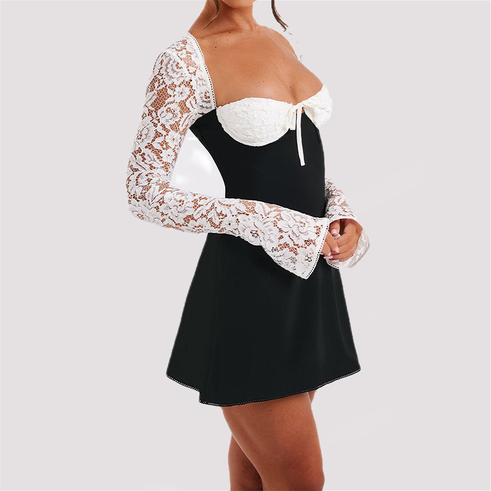 Robe Lysia  Corset Dentelle & Dos Noué