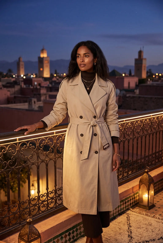 Trench Almeria — Long Ceinturé Double Boutonnage
