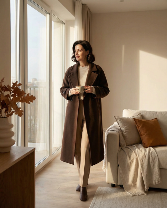 Manteau Long Coupe Large – Édition Parisienne Automne / Hiver