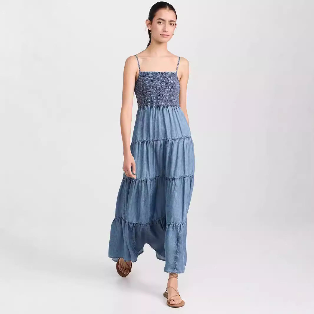 Robe Sarella  Salopette en Denim Minimaliste