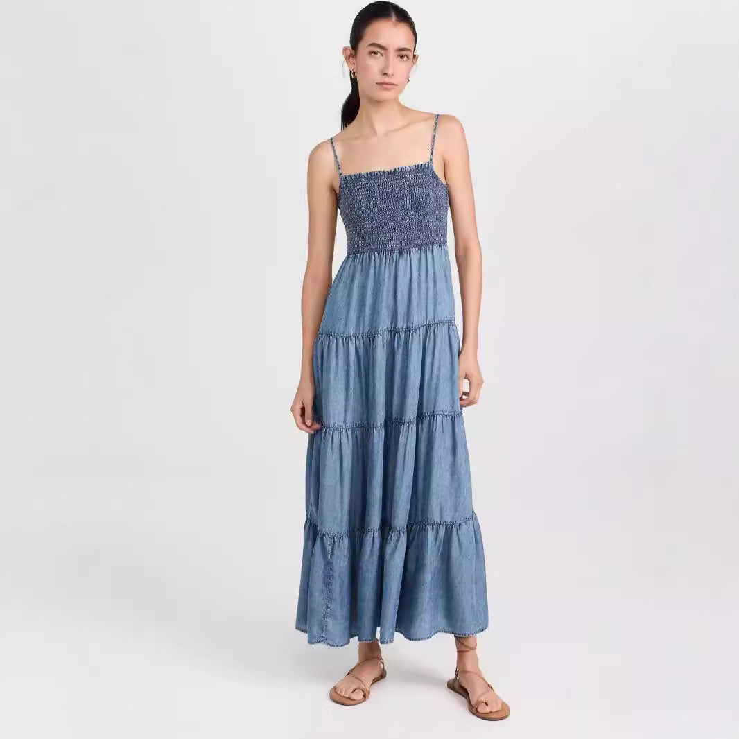 Robe Sarella  Salopette en Denim Minimaliste