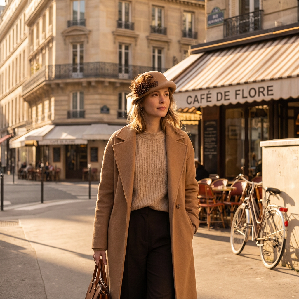 Béret Élégant en Laine – Style Parisien Raffiné