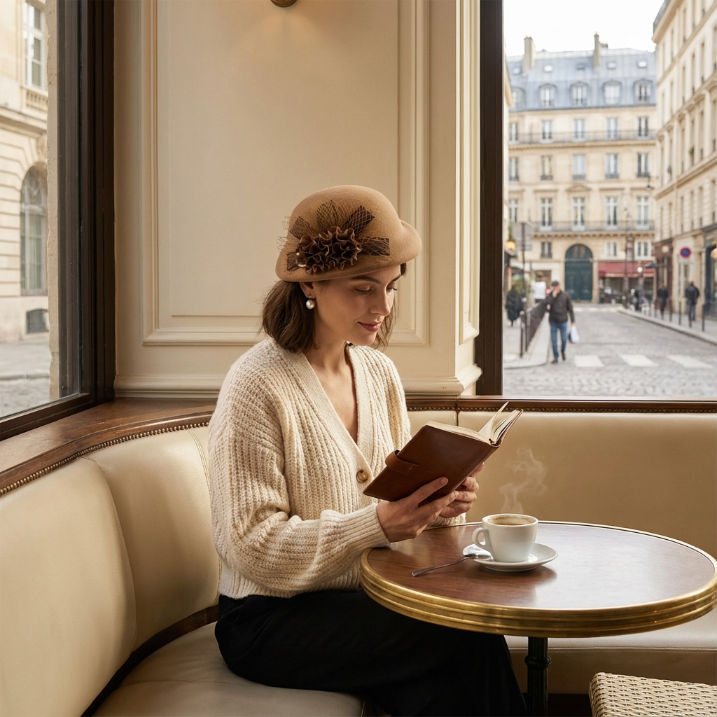 Béret Élégant en Laine – Style Parisien Raffiné