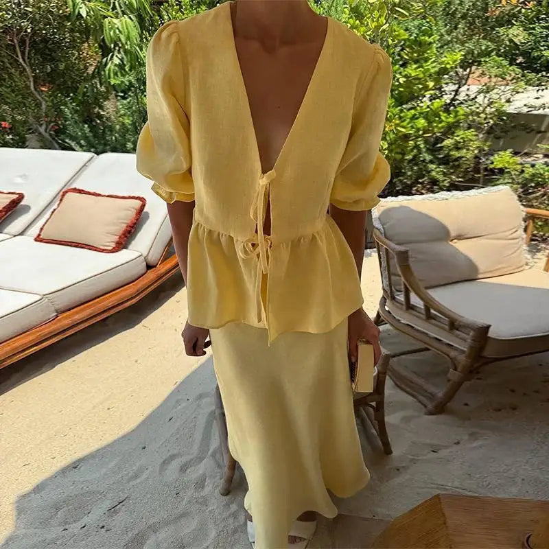 Ensemble blouse & jupe – Collection Été 2025
