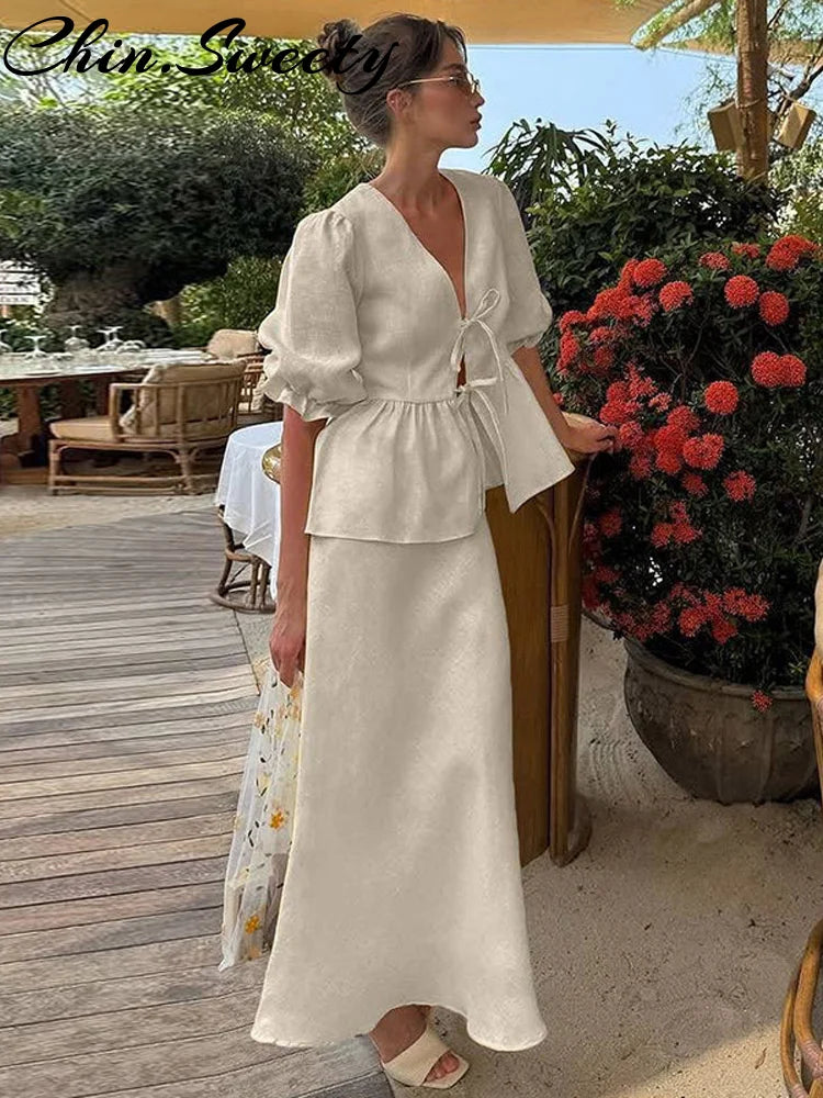 Ensemble blouse & jupe – Collection Été 2025