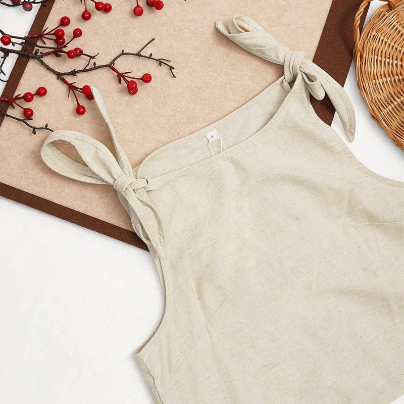 Ensemble Léonie — Top & Jupe Midi en Lin