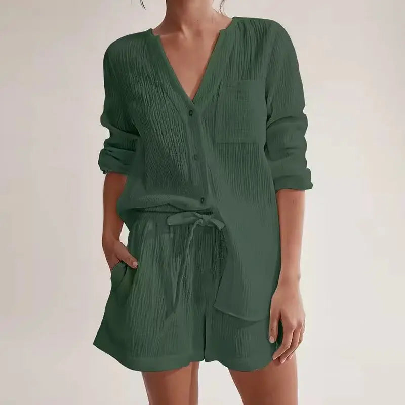 Ensemble Capucine — Chemise & Short Mousseline de Coton