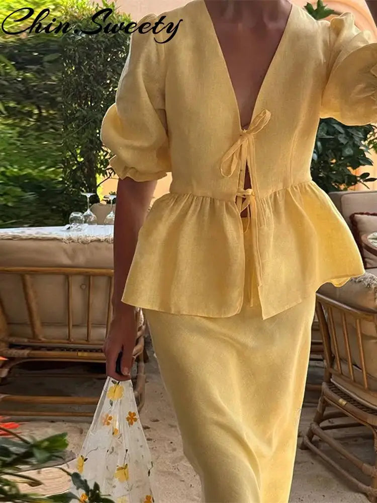 Ensemble blouse & jupe – Collection Été 2025