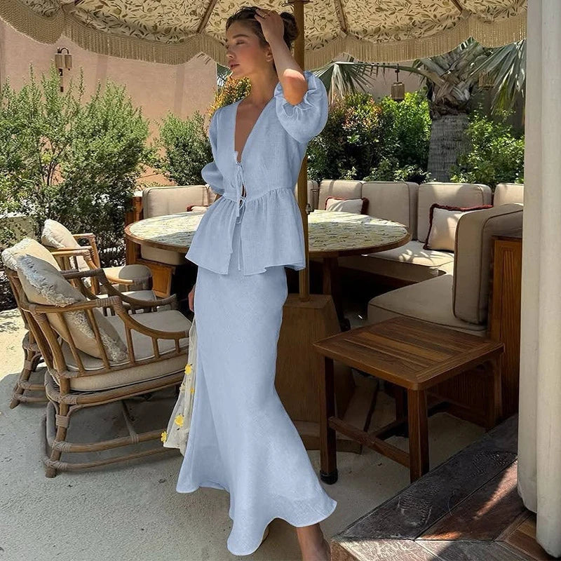 Ensemble blouse & jupe – Collection Été 2025