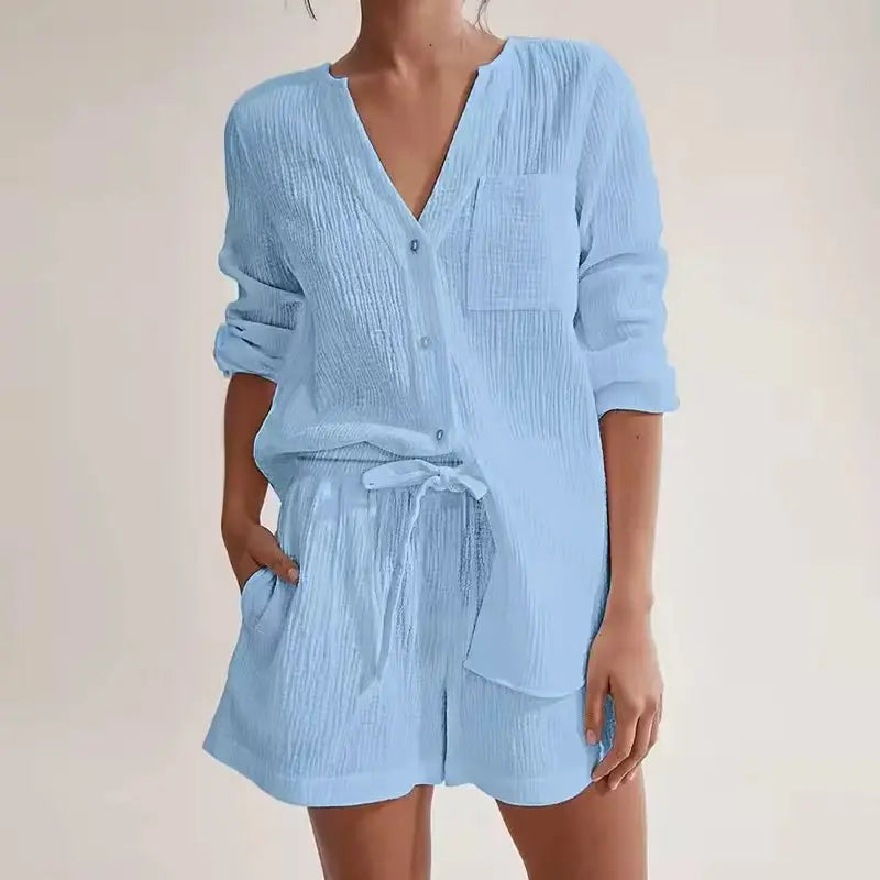 Ensemble Capucine — Chemise & Short Mousseline de Coton