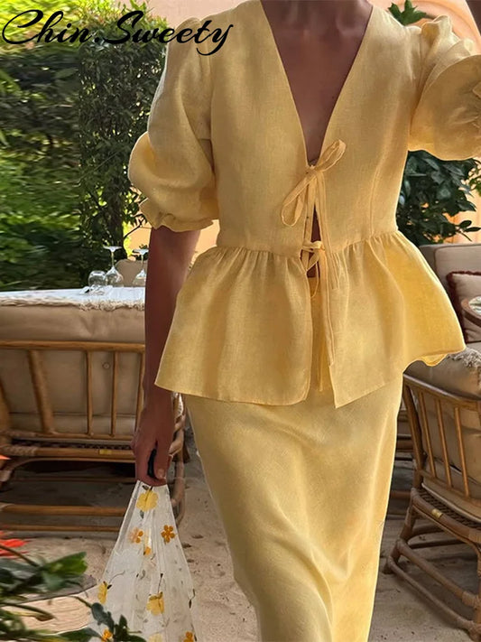 Ensemble blouse & jupe – Collection Été 2025