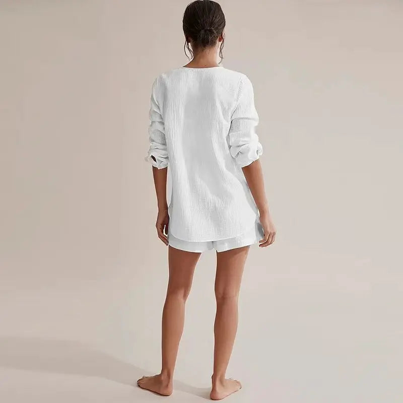 Ensemble Capucine — Chemise & Short Mousseline de Coton