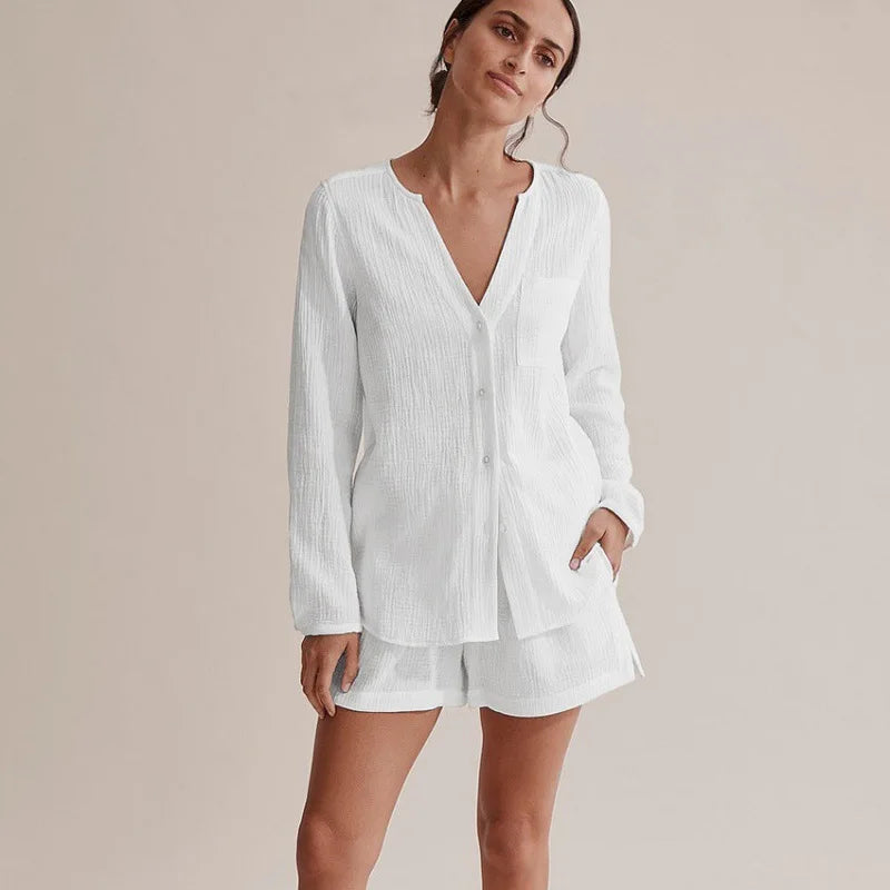 Ensemble Capucine — Chemise & Short Mousseline de Coton