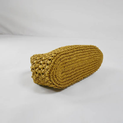 Sac Médina — Demi-Lune en Raphia Tressé