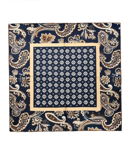 Foulard Zellige — Soie Véritable