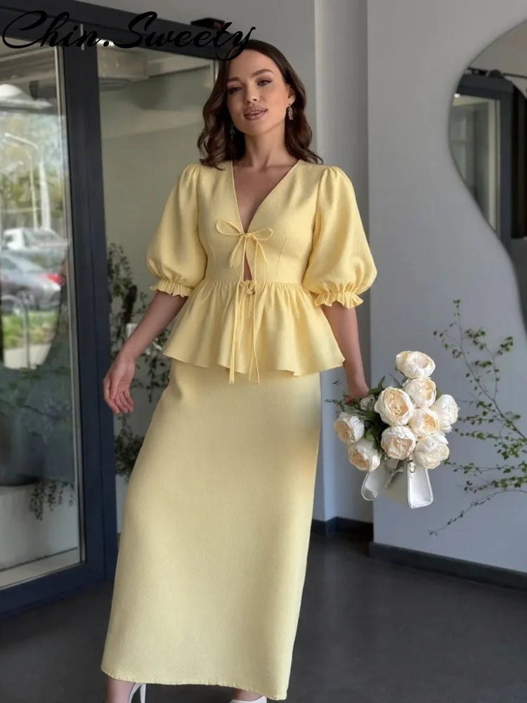 Ensemble blouse & jupe – Collection Été 2025