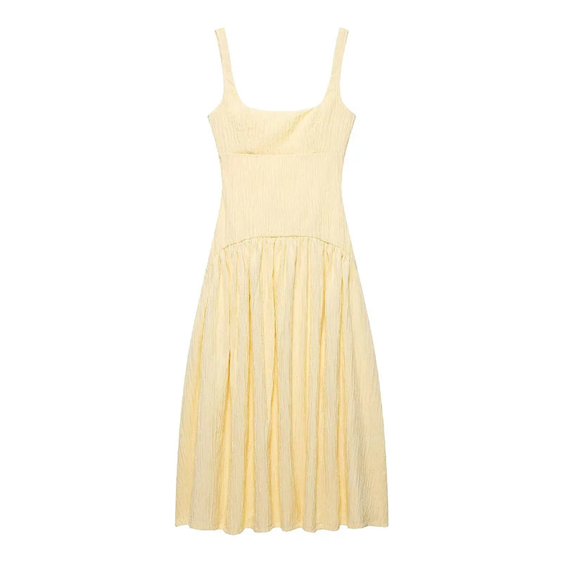 Robe Jaune Plissée – Éclat & Énergie au Quotidien ☀️