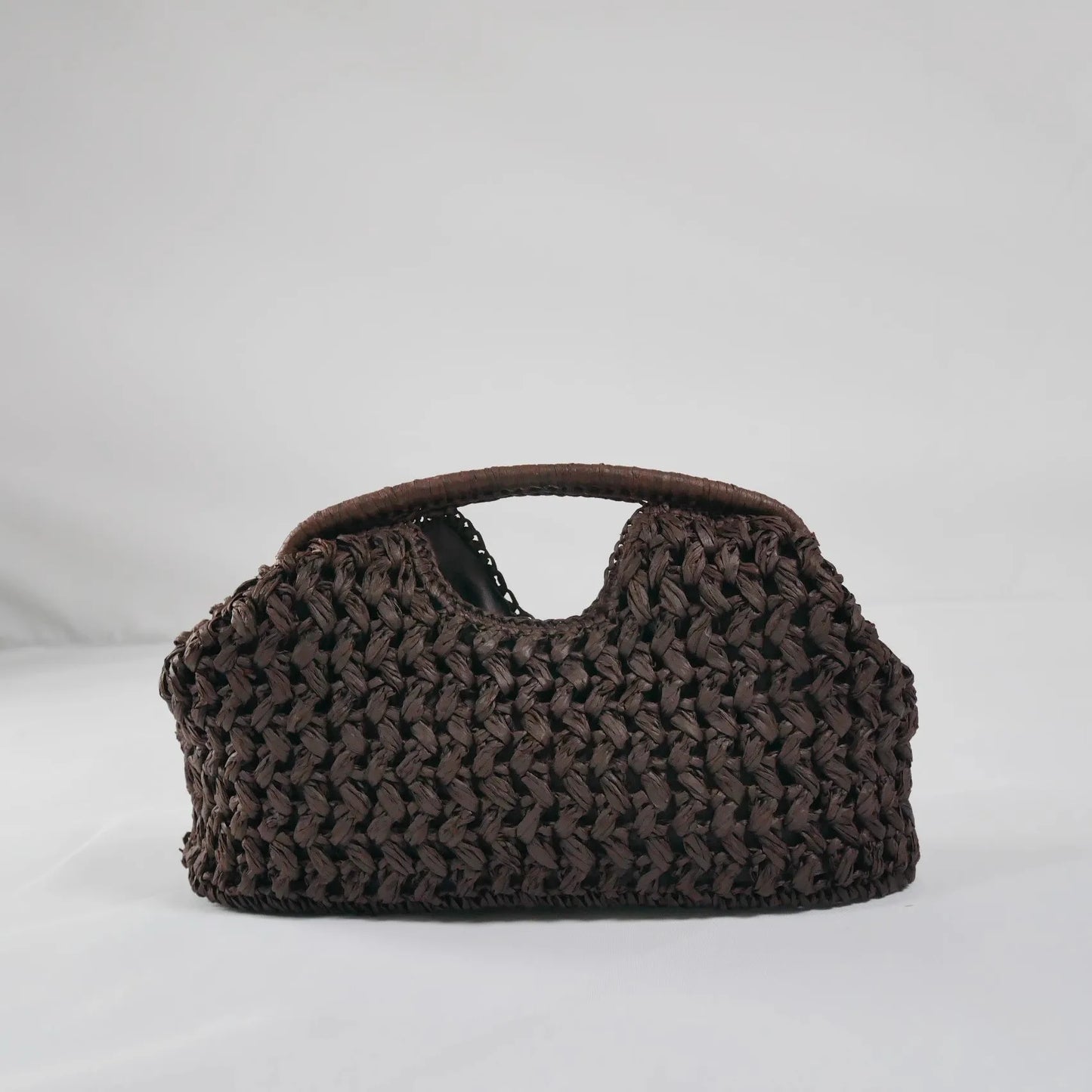 Sac Médina — Demi-Lune en Raphia Tressé