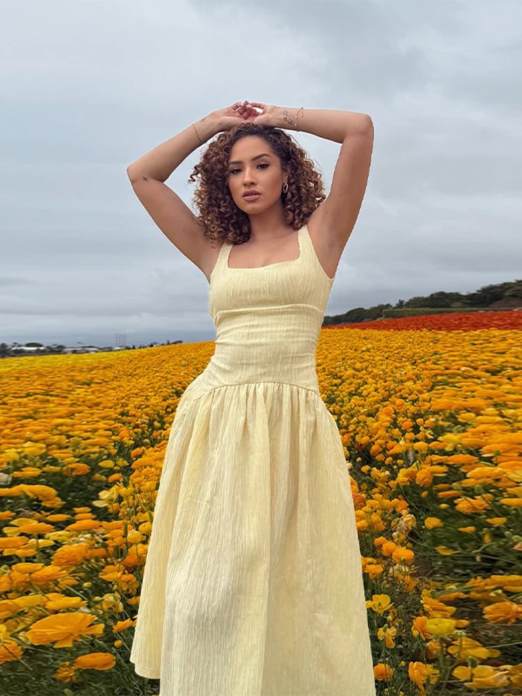 Robe Jaune Plissée – Éclat & Énergie au Quotidien ☀️