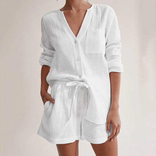 Ensemble Capucine — Chemise & Short Mousseline de Coton