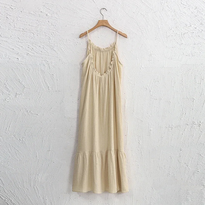 Robe Édit Capri — Maxi Mousseline de Coton | Piedex Paris