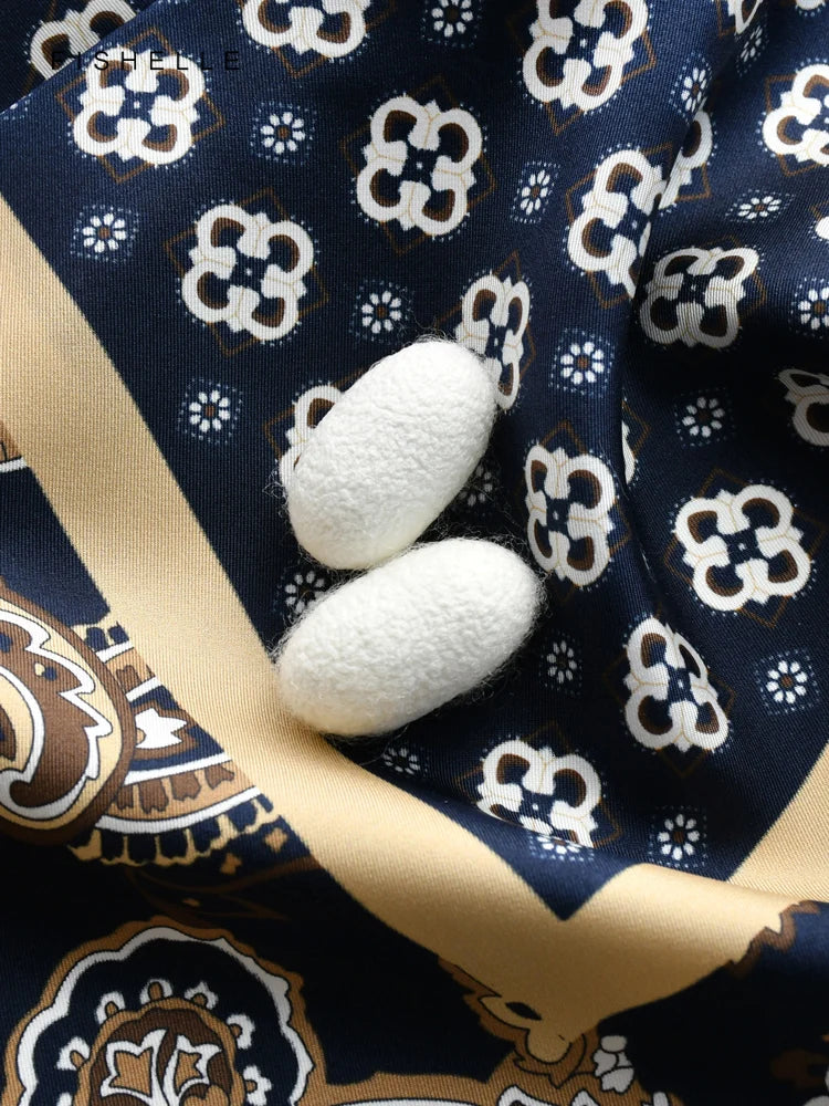 Foulard Zellige — Soie Véritable