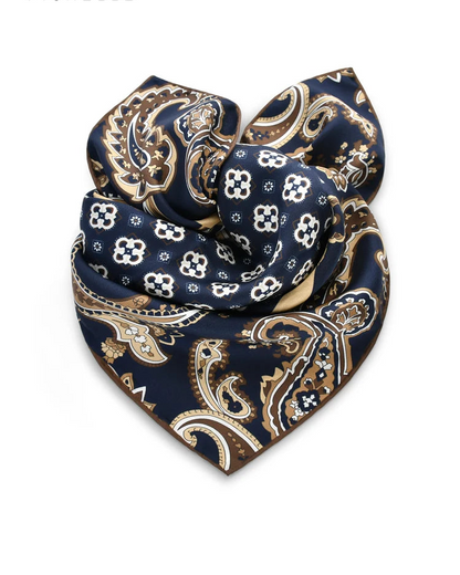 Foulard Zellige — Soie Véritable