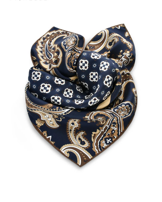 Foulard Zellige — Soie Véritable